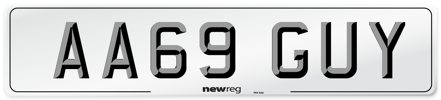 AA69 GUY Number Plate from New Reg